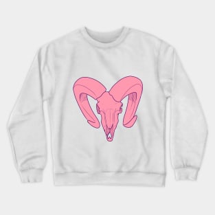 Pink Ram Skull Crewneck Sweatshirt